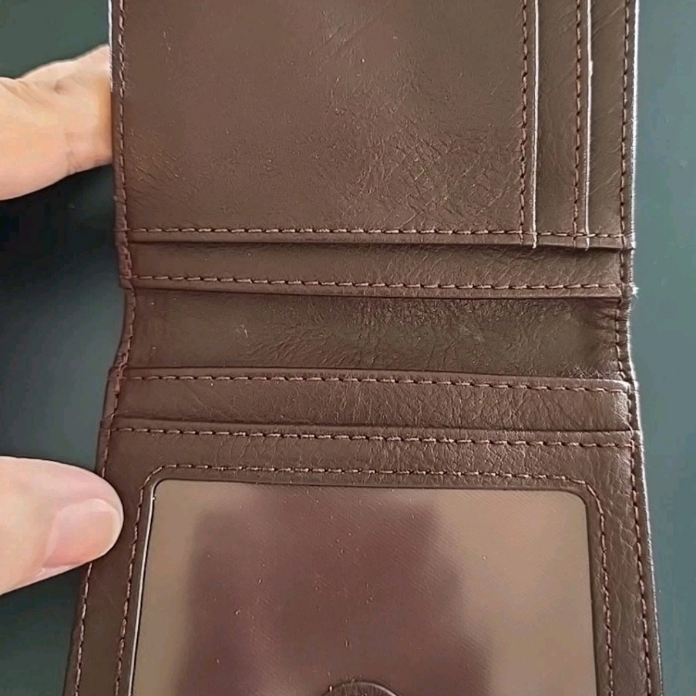 Fossil RFID mini bifold leather Pink Cream Brown Owl Appliqué Wallet - Picture 3 of 12